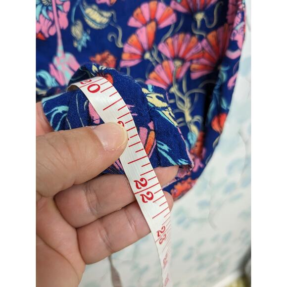 Monki Wide Leg Palazzo Pants Cropped Length Monkey Floral Jungle Womens XXS - Picture 7 of 9